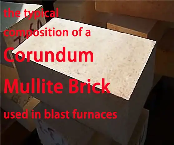 What is the typical composition of a Corundum Mullite Brick used in blast furnaces?