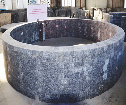 Mr. Chintamani Mandal from OMIPL came to inspect the Hearth of OMIPL 686BF Refractory Proper